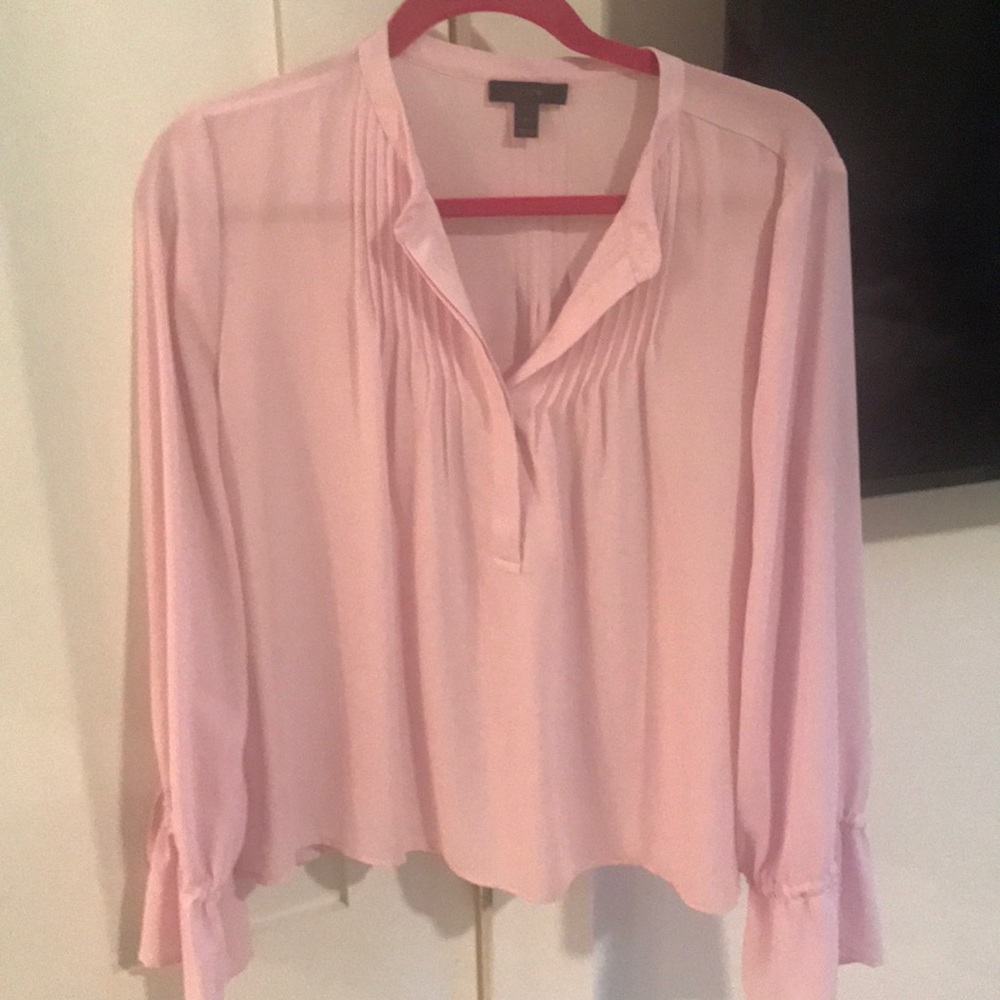 Pink J. Crew Silk Blouse